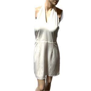 Abercrombie & Fitch Women’s Cream Halter Dress Tie Neck Low Back Size M NWT